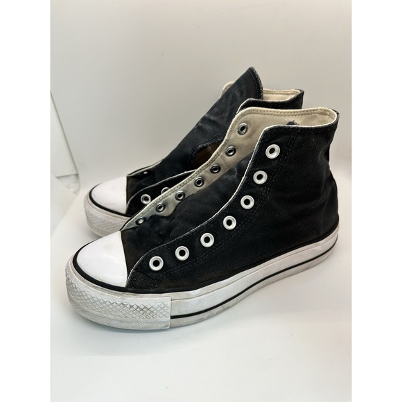 Converse Chuck Taylor All Star Platform Black‎ Canvas 560845F Women's Size 8 - Picture 4 of 9